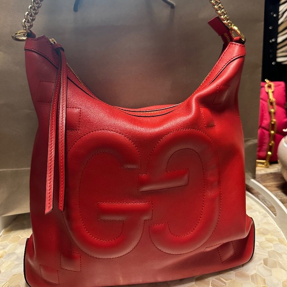 Authentic Red Gucci Apollo Hobo Bag! Amazing Condition! - Picture 1 of 16
